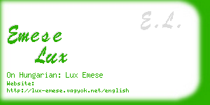 emese lux business card